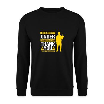 Construction worker construction site - Unisex Sweatshirt - black - Front - Alina (178cm) & Michal (187cm)