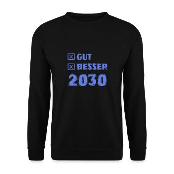 2030 - Unisex Sweatshirt - black - Front - Alina (178cm) & Michal (187cm)
