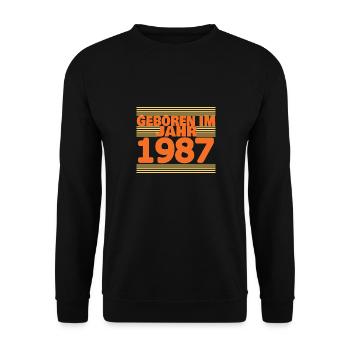 in 1987 - Unisex Sweatshirt - black - Front - Alina (178cm) & Michal (187cm)