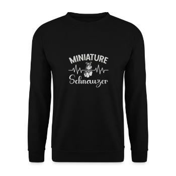 Schnauzer nain Chien Schnauzer - Sweat-shirt Unisexe - noir - Devant - Alina (178cm) & Michal (187cm)