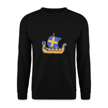 Schweden Schwedisch Wikinger Wiking - Unisex Pullover - Schwarz - Vorne - Alina (178cm) & Michal (187cm)