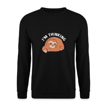 Sloth - Unisex Sweatshirt - black - Front - Alina (178cm) & Michal (187cm)