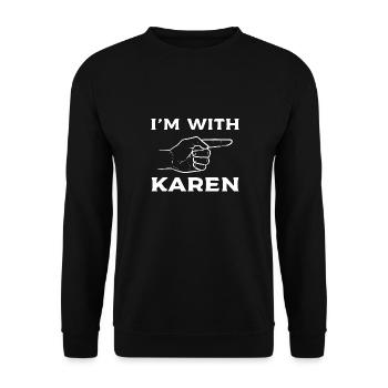 Karen - Unisex Sweatshirt - black - Front - Alina (178cm) & Michal (187cm)