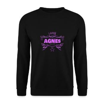 Baby Agnes - Unisex Sweatshirt - black - Front - Alina (178cm) & Michal (187cm)