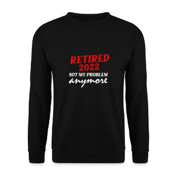 Retraité 2022 Pension de retraité Retraité - Sweat-shirt Unisexe - noir - Devant - Alina (178cm) & Michal (187cm)