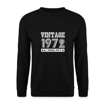 1972 Vintage Classic 50th Birthday Original Parts - Unisex Sweatshirt - black - Front - Alina (178cm) & Michal (187cm)