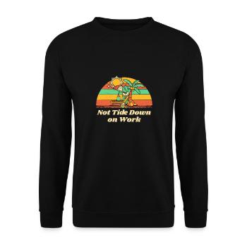 Not Tide Down on Work Summer Job Tropical - Unisex Pullover - Schwarz - Vorne - Alina (178cm) & Michal (187cm)