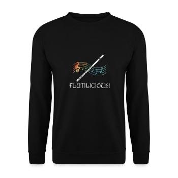 Musique classique Flutilicious Flûtiste Joueur de - Sweat-shirt Unisexe - noir - Devant - Alina (178cm) & Michal (187cm)
