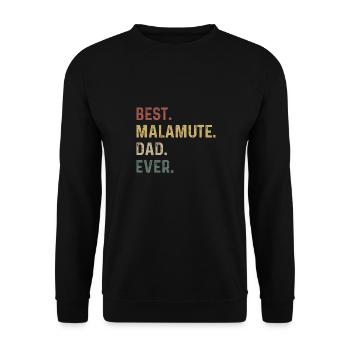Alaskan Malamute Dog - Unisex Sweatshirt - black - Front - Alina (178cm) & Michal (187cm)