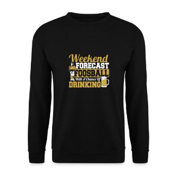Cool Table Soccer Player Weekend Forecast Foosball - Unisex Sweatshirt - black - Front - Alina (178cm) & Michal (187cm)