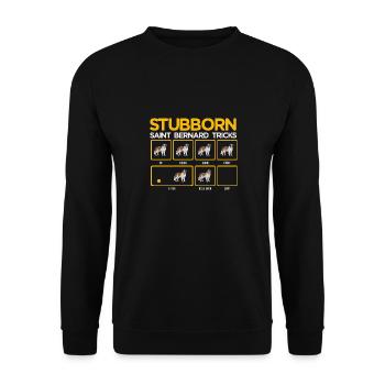 St. Bernard St. Bernard Dog Dog - Unisex Sweatshirt - black - Front - Alina (178cm) & Michal (187cm)