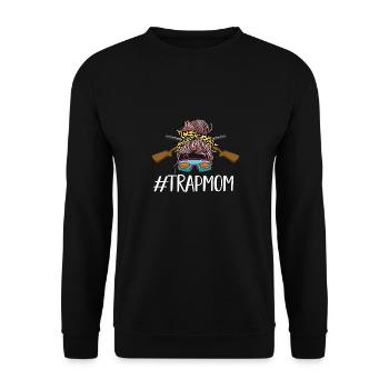 Trapschießen Skeet Tontaubenschießen - Unisex Pullover - Schwarz - Vorne - Alina (178cm) & Michal (187cm)