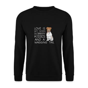 Jack Russell Terrier - Sweat-shirt Unisexe - noir - Devant - Alina (178cm) & Michal (187cm)