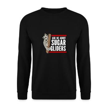 Short-headed glider Sugar Glider - Unisex Sweatshirt - black - Front - Alina (178cm) & Michal (187cm)