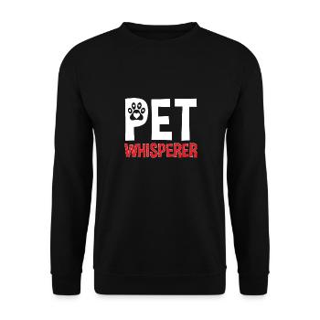 Pet Sitting Cat Dog Pet Sitter - Unisex Sweatshirt - black - Front - Alina (178cm) & Michal (187cm)