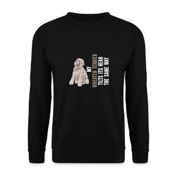 Terrier irlandais à enrobage doux - Sweat-shirt Unisexe - noir - Devant - Alina (178cm) & Michal (187cm)