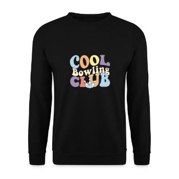 Cool Bowling Club Bowler Team Bowling Alley Player - Unisex Pullover - Schwarz - Vorne - Alina (178cm) & Michal (187cm)
