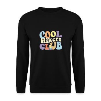 Cool Hikers Club Hiking Squad Rock Climbing - Unisex Sweatshirt - black - Front - Alina (178cm) & Michal (187cm)
