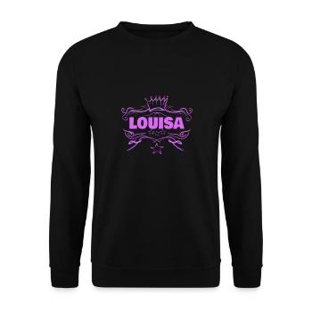 Louisa - Sweat-shirt Unisexe - noir - Devant - Alina (178cm) & Michal (187cm)