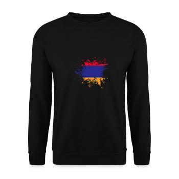 Drapeau arménien Arménie - Sweat-shirt Unisexe - noir - Devant - Alina (178cm) & Michal (187cm)
