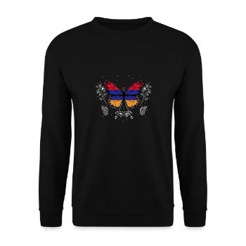 Armenian flag Armenia - Unisex Sweatshirt - black - Front - Alina (178cm) & Michal (187cm)