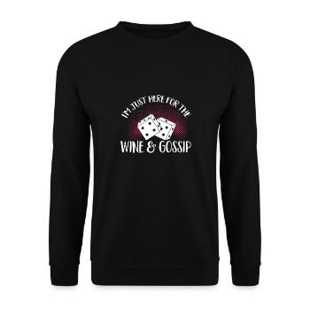 Bunco Dice Game - Unisex Sweatshirt - black - Front - Alina (178cm) & Michal (187cm)
