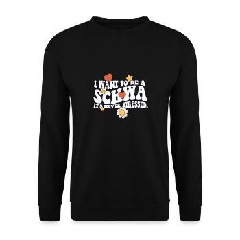 Je veux être professeur d’anglais Schwa ELA Life - Sweat-shirt Unisexe - noir - Devant - Alina (178cm) & Michal (187cm)