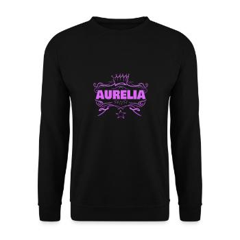 Aurelia as a baby - Unisex Sweatshirt - black - Front - Alina (178cm) & Michal (187cm)