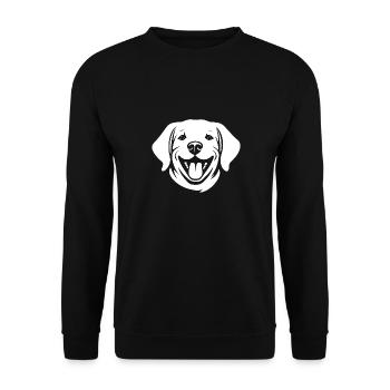 Small dog humor labrador - Unisex Sweatshirt - black - Front - Alina (178cm) & Michal (187cm)