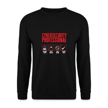 Cybersecurity Hackers IT Security - Unisex Sweatshirt - black - Front - Alina (178cm) & Michal (187cm)