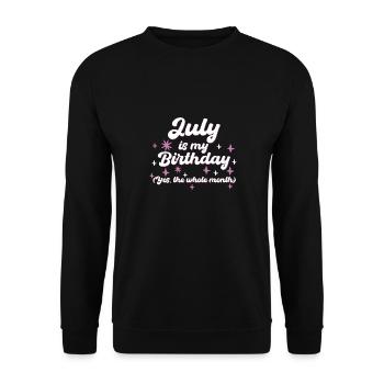 Juillet est mon anniversaire Oui Tout le mois Né en - Sweat-shirt Unisexe - noir - Devant - Alina (178cm) & Michal (187cm)