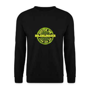 Gift for wood sculptor - Unisex Sweatshirt - black - Front - Alina (178cm) & Michal (187cm)