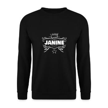 Baby Janine - Unisex Sweatshirt - black - Front - Alina (178cm) & Michal (187cm)