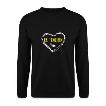 Sportlehrer Sport Lehrer Sportunterricht - Unisex Pullover - Schwarz - Vorne - Alina (178cm) & Michal (187cm)