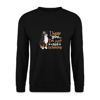 Bernedoodle Dog - Unisex Sweatshirt - black - Front - Alina (178cm) & Michal (187cm)