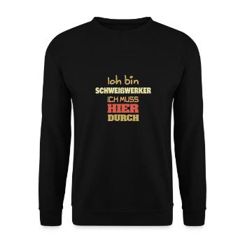 Welder - Unisex Sweatshirt - black - Front - Alina (178cm) & Michal (187cm)