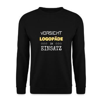 Vocation Speech Therapist - Unisex Sweatshirt - black - Front - Alina (178cm) & Michal (187cm)