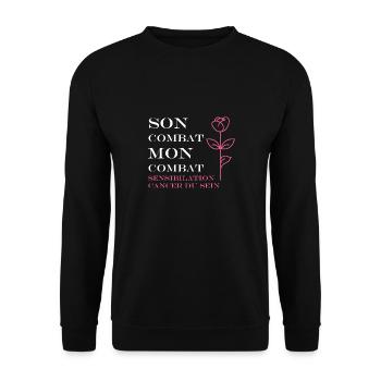 Sensibilisation cancer du sein - Sweat-shirt Unisexe - noir - Devant - Alina (178cm) & Michal (187cm)