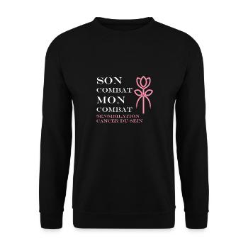 Sensibilisation cancer du sein - Sweat-shirt Unisexe - noir - Devant - Alina (178cm) & Michal (187cm)