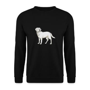 Labrador Retriever blanc Labrador Labrador blanc - Sweat-shirt Unisexe - noir - Devant - Alina (178cm) & Michal (187cm)