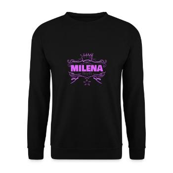 Baby Milena - Unisex Pullover - Schwarz - Vorne - Alina (178cm) & Michal (187cm)
