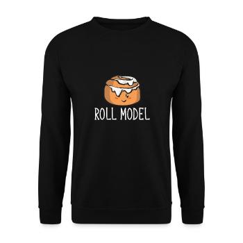 Cinnamon roll - Unisex Sweatshirt - black - Front - Alina (178cm) & Michal (187cm)