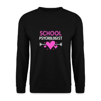 Schulpsychologe Psychologe Psychotherapeut - Unisex Pullover - Schwarz - Vorne - Alina (178cm) & Michal (187cm)