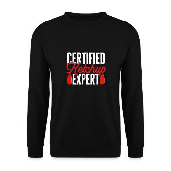 Ketchup Tomato ketchup - Unisex Sweatshirt - black - Front - Alina (178cm) & Michal (187cm)