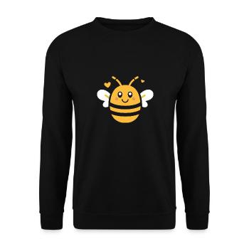 Abeille - Sweat-shirt Unisexe - noir - Devant - Alina (178cm) & Michal (187cm)
