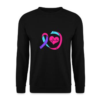 Schilddrüsenkrebs - Unisex Pullover - Schwarz - Vorne - Alina (178cm) & Michal (187cm)