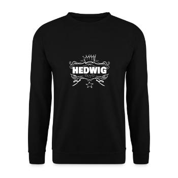 Baby Hedwig - Unisex Pullover - Schwarz - Vorne - Alina (178cm) & Michal (187cm)