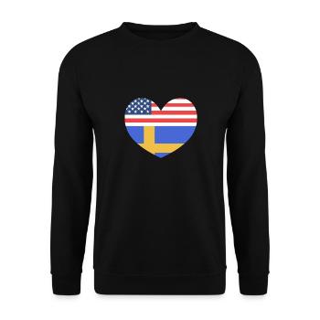 Schweden Schwedisch - Unisex Pullover - Schwarz - Vorne - Alina (178cm) & Michal (187cm)