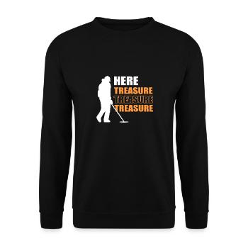 Metalldetektor - Unisex Pullover - Schwarz - Vorne - Alina (178cm) & Michal (187cm)