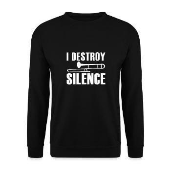 Trombone - Sweat-shirt Unisexe - noir - Devant - Alina (178cm) & Michal (187cm)